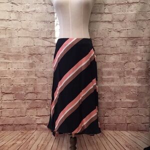 PENNY BLACK A-Line Skirt Diagonal Stripe Viscose